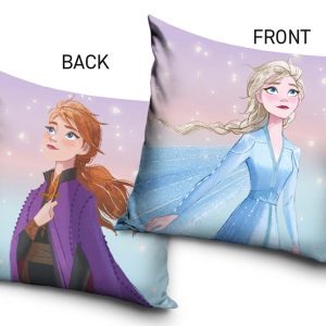 Carbotex Povlak na polštářek 40x40 cm - Ledové království Princezny Anna a Elsa  - BarvaModré- Gramáž 190 g/m2