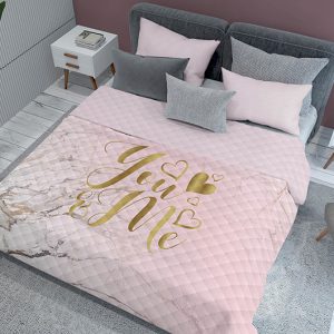 Detexpol Luxusní přehoz na postel 220x240 cm - You me  - MateriálPolyester- Barva Růžové