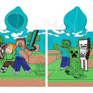 Carbotex Dětské pončo 50x115 cm - Minecraft Time to mine  - MateriálBavlna- Materiál Froté