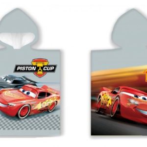 Carbotex Dětské pončo 50x110 cm - Cars 3 Blesk McQueen a Storm  - MateriálBavlna- Materiál Froté