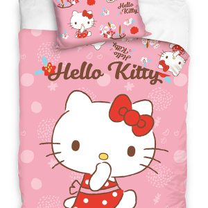 TipTrade Povlečení do postýlky 100x135 + 40x60 cm - Hello Kitty Malá mlsalka  - MateriálBavlna- Barva Růžové