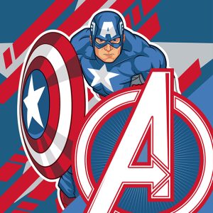 Carbotex Bavlněný froté ručníček 30x50 cm - Avengers Kapitán Amerika  - MateriálBavlna- Materiál Froté