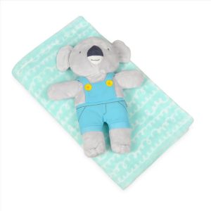 Babymatex Deka DAVID 75x100 cm - Mint s hračkou Koala  - BarvaZelené- Materiál Polyester