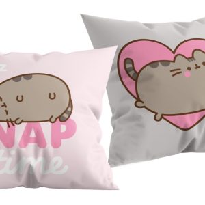 Halantex Dekorační polštářek 40x40 cm - Kočička Pusheen NAP Time růžová  - MateriálPolyester- Barva Růžové