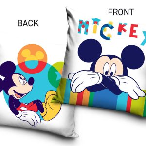 Carbotex Povlak na polštářek 40x40 cm - Mickey Mouse Myška Muška  - BarvaBílé- Gramáž 190 g/m2