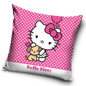 Carbotex Povlak na polštářek 40x40 cm - Hello Kitty Puppie  - BarvaBílé- Gramáž 190 g/m2