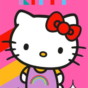 Carbotex Bavlněný froté ručníček 30x50 cm -  Hello Kitty Rainbow  - MateriálBavlna- Materiál Froté