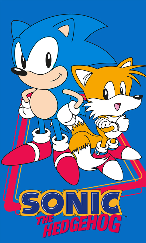 Carbotex Bavlněný froté ručníček 30x50 cm - Ježek Sonic a Tails  - MateriálBavlna- Materiál Froté