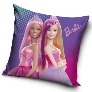 Carbotex Povlak na polštářek 40x40 cm - Barbie Dvě princezny  - BarvaFialové- Materiál Polyester