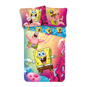 Jerry Fabrics Bavlněné povlečení 140x200 + 70x90 cm - Sponge Bob "Blue"  - MateriálBavlna- Rozměr 140 x 200 cm