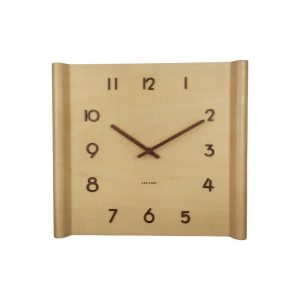 Karlsson 5960WD designové nástěnné hodiny 32 x 36 cm  - Barvahnědá-