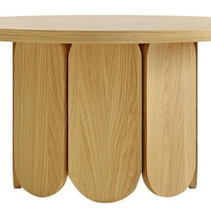 Dubový konferenční stolek Woodman Soft 78 cm  - Výška41 cm- Průměr 78 cm