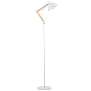 Bílá kovová stojací lampa Nova Luce Mutanti 170 cm  - Výška170 cm- Průměr stínidla 20 cm