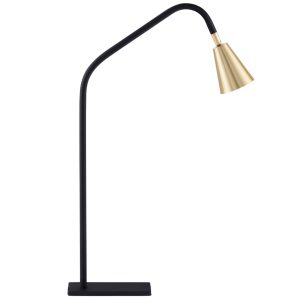 Černá kovová stolní lampa Nova Luce Geko  - Výška52 cm- Průměr stínidla 7