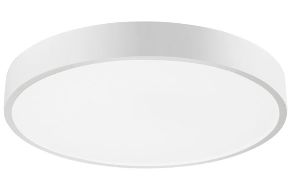 Bílé kovové stropní LED světlo Nova Luce Hadon 40 cm  - Výška5 cm- Průměr 40 cm