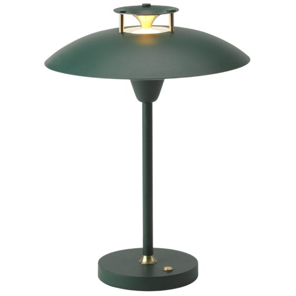 Zelená kovová stolní lampa Halo Design Stepp 1-2-3  - Výška28 cm- Průměr 22 cm