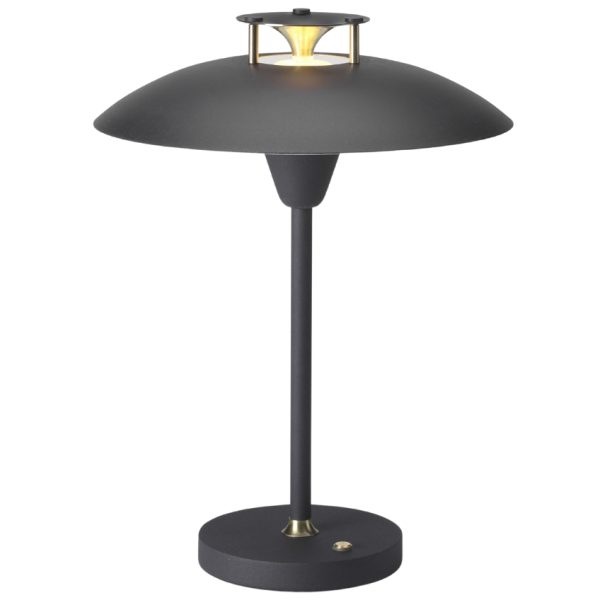 Černá kovová stolní lampa Halo Design Stepp 1-2-3  - Výška28 cm- Průměr 22 cm