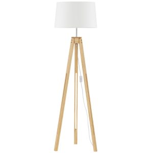 Bílá stojací lampa Nova Luce Le Roy 145 cm  - Výška145 cm- Průměr stínidla 50 cm