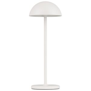 Bílá kovová zahradní stolní LED lampa Nova Luce Rose  - Výška32 cm- Průměr 11