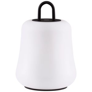 Bílá zahradní stolní LED lampa Nova Luce Jigra II.  - Výška22 cm- Průměr 16 cm