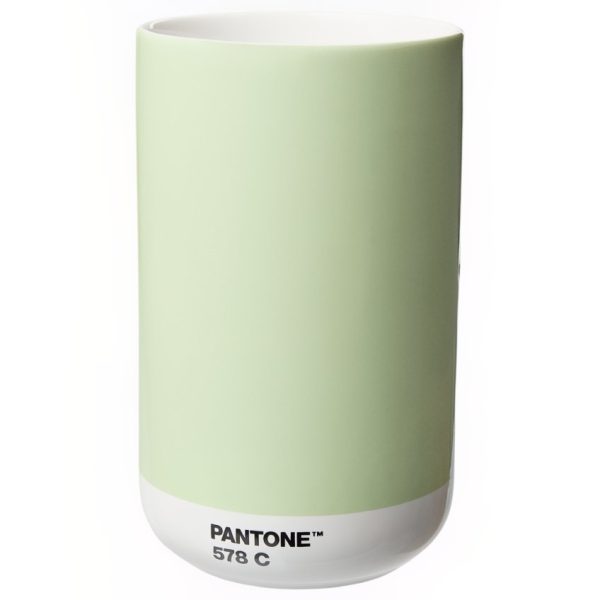 Světle zelená keramická váza Pantone Light Green 578 14 cm  - Výška14 cm- Objem 0