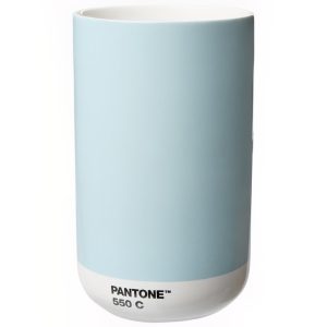 Světle modrá keramická váza Pantone Light Blue 550 14 cm  - Výška14 cm- Objem 0