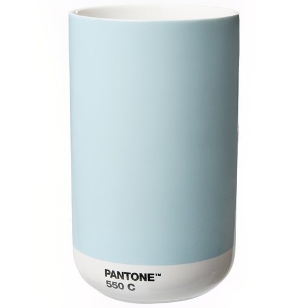 Světle modrá keramická váza Pantone Light Blue 550 14 cm  - Výška14 cm- Objem 0