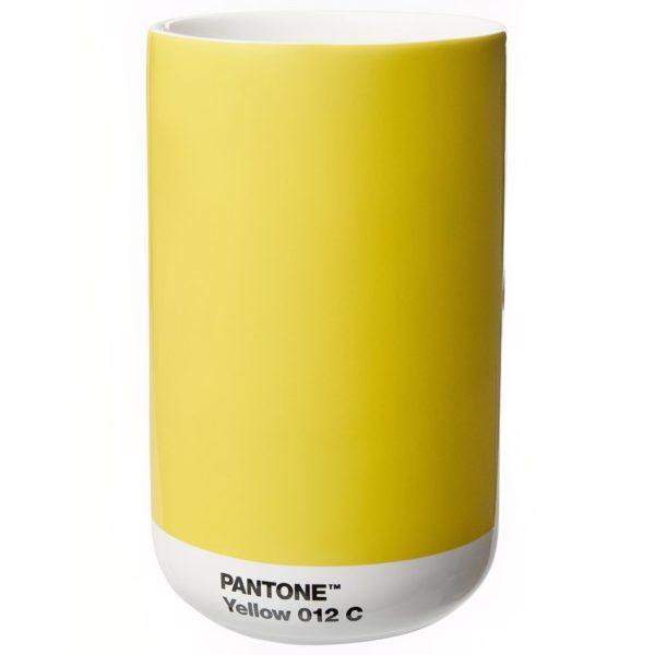 Žlutá keramická váza Pantone Yellow 012 14 cm  - Výška14 cm- Objem 0