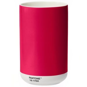 Růžová keramická váza Pantone Viva Magenta 18-1750 17 cm  - Výška17 cm- Objem 1 l