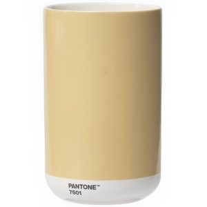 Béžová keramická váza Pantone Cream 7501 17 cm  - Výška17 cm- Objem 1 l