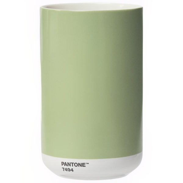 Pastelově zelená keramická váza Pantone Pastel Green 7494 17 cm  - Výška17 cm- Objem 1 l