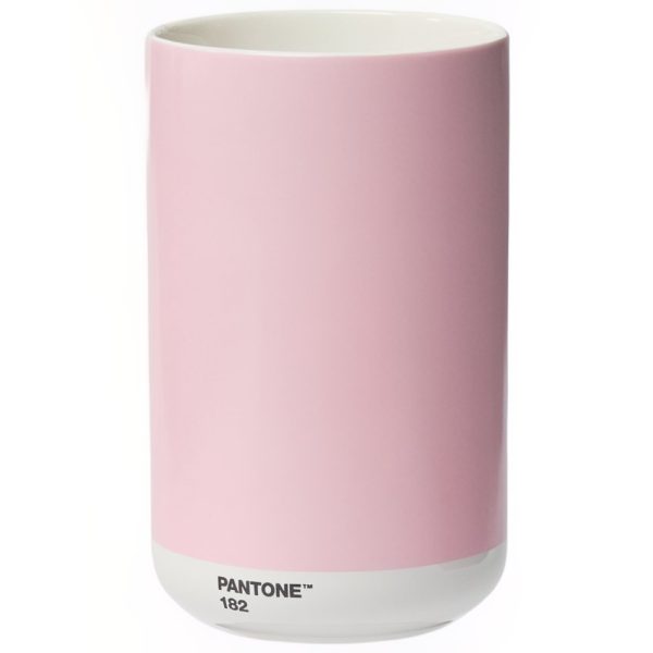 Světle růžová keramická váza Pantone Light Pink 182 17 cm  - Výška17 cm- Objem 1 l