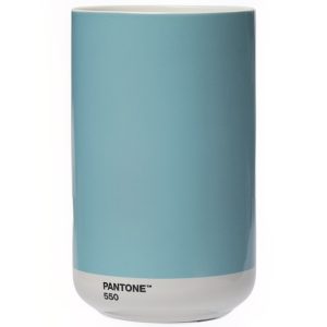 Světle modrá keramická váza Pantone Light Blue 550 17 cm  - Výška17 cm- Objem 1 l