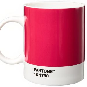 Růžový porcelánový hrnek Pantone Viva Magenta 18-1750 375 ml  - Výška9