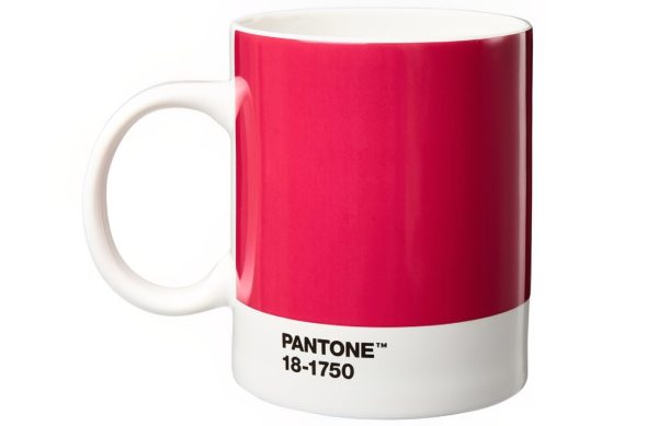 Růžový porcelánový hrnek Pantone Viva Magenta 18-1750 375 ml  - Výška9