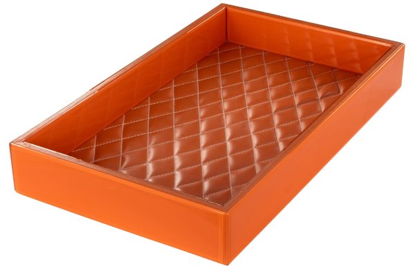 Oranžový podnos Richmond Jelissa 52 x 31 cm  - Výška7 cm- Šířka 52 cm