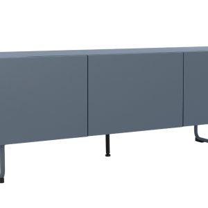 Modrý lakovaný TV stolek Tenzo Parma 146 x 43 cm  - Výška51 cm- Šířka 146 cm