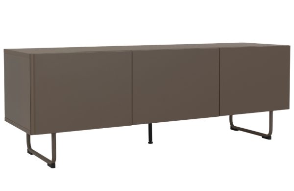 Hnědý lakovaný TV stolek Tenzo Parma 146 x 43 cm  - Výška51 cm- Šířka 146 cm