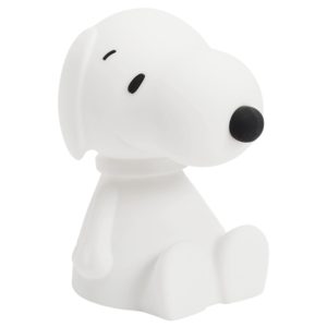 Bílá plastová dětská LED lampa Mr. Maria Snoopy 22 cm  - Výška22 cm- Šířka 14 cm