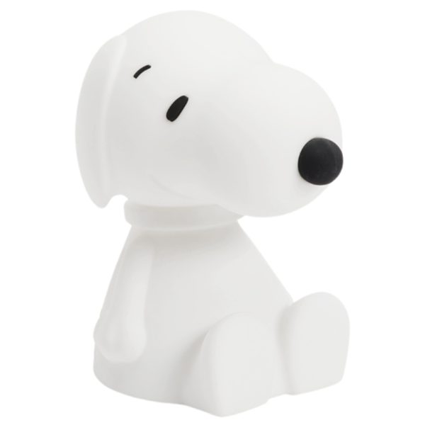 Bílá plastová dětská LED lampa Mr. Maria Snoopy 22 cm  - Výška22 cm- Šířka 14 cm