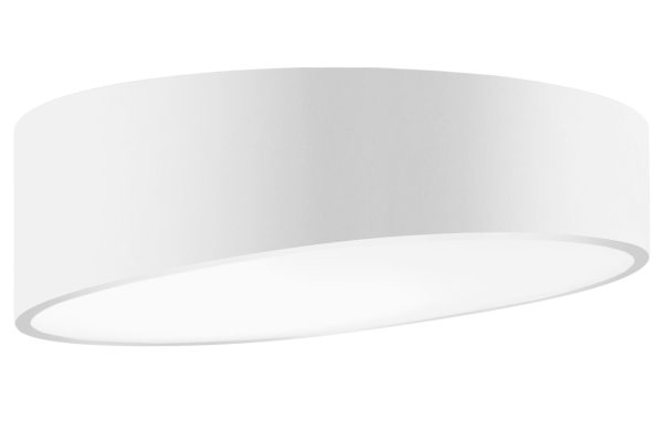 Bílé kovové stropní LED světlo Nova Luce Maggio 50 cm  - Výška12 cm- Průměr 50 cm