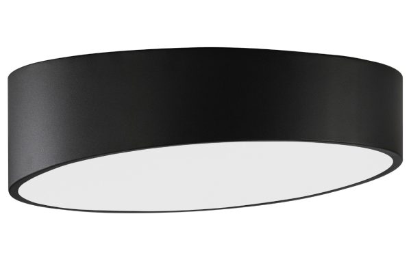 Černé kovové stropní LED světlo Nova Luce Maggio 50 cm  - Výška12 cm- Průměr 50 cm