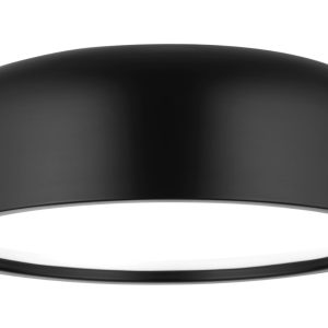 Matně černé kovové stropní světlo Nova Luce Perleto 35 cm  - Výška13 cm- Průměr 35 cm