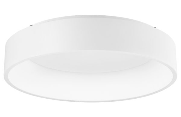 Matně bílé kovové stropní LED světlo Nova Luce Rando 60 cm  - Výška13 cm- Průměr 60 cm