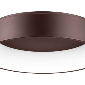 Hnědé kovové stropní LED světlo Nova Luce Rando 60 cm  - Výška13 cm- Průměr 60 cm