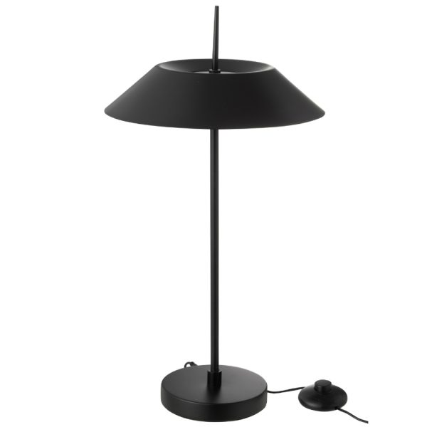 Černá kovová stolní LED lampa J-line Zavya  - Výška56 cm- Průměr 30