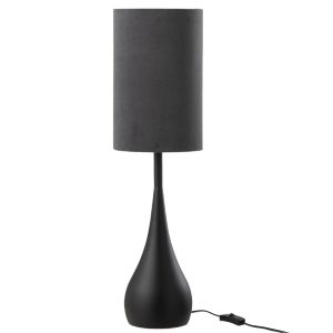 Černá kovová stolní lampa J-line Deroy  - Výška77 cm- Průměr 20