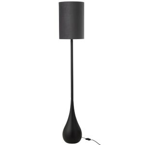 Černá kovová stojací lampa J-line Deroy 130 cm  - Výška130 cm- Průměr 25 cm