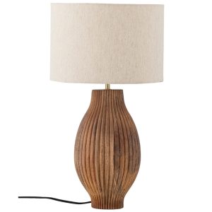 Béžová bavlněná stolní lampa Bloomingville Karelia  - Výška53 cm- Průměr 30 cm