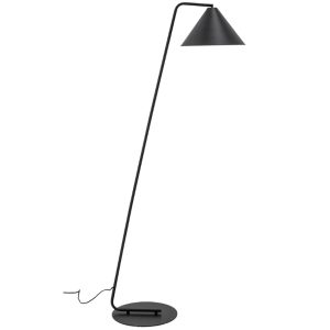 Černá kovová stojací lampa Bloomingville Latisha 165 cm  - Výška165 cm- Šířka 87 cm